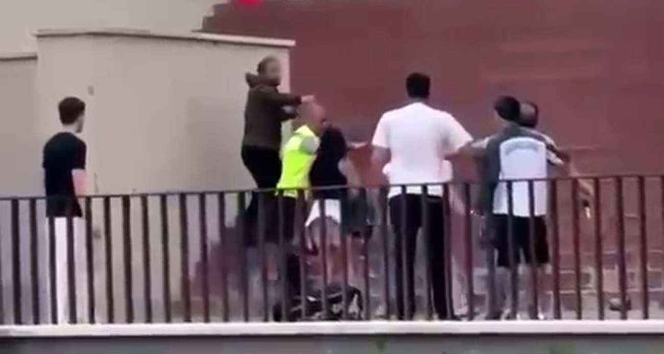 Torreira’ya saldırının ardından yaşanan kargaşa kamerada