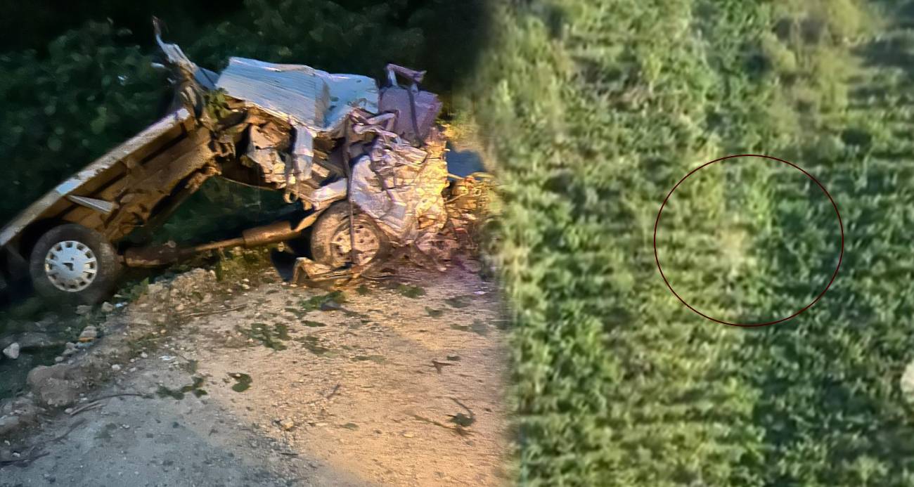 Yüzlerce metrelik yamaçtan yuvarlandı, hurdaya dönen araçtan sağ çıktı