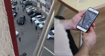 Araçla ezilmeye çalıştığı anlara ait görüntüleri paylaştı