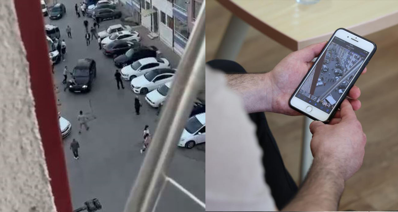 Araçla ezilmeye çalıştığı anlara ait görüntüleri paylaştı