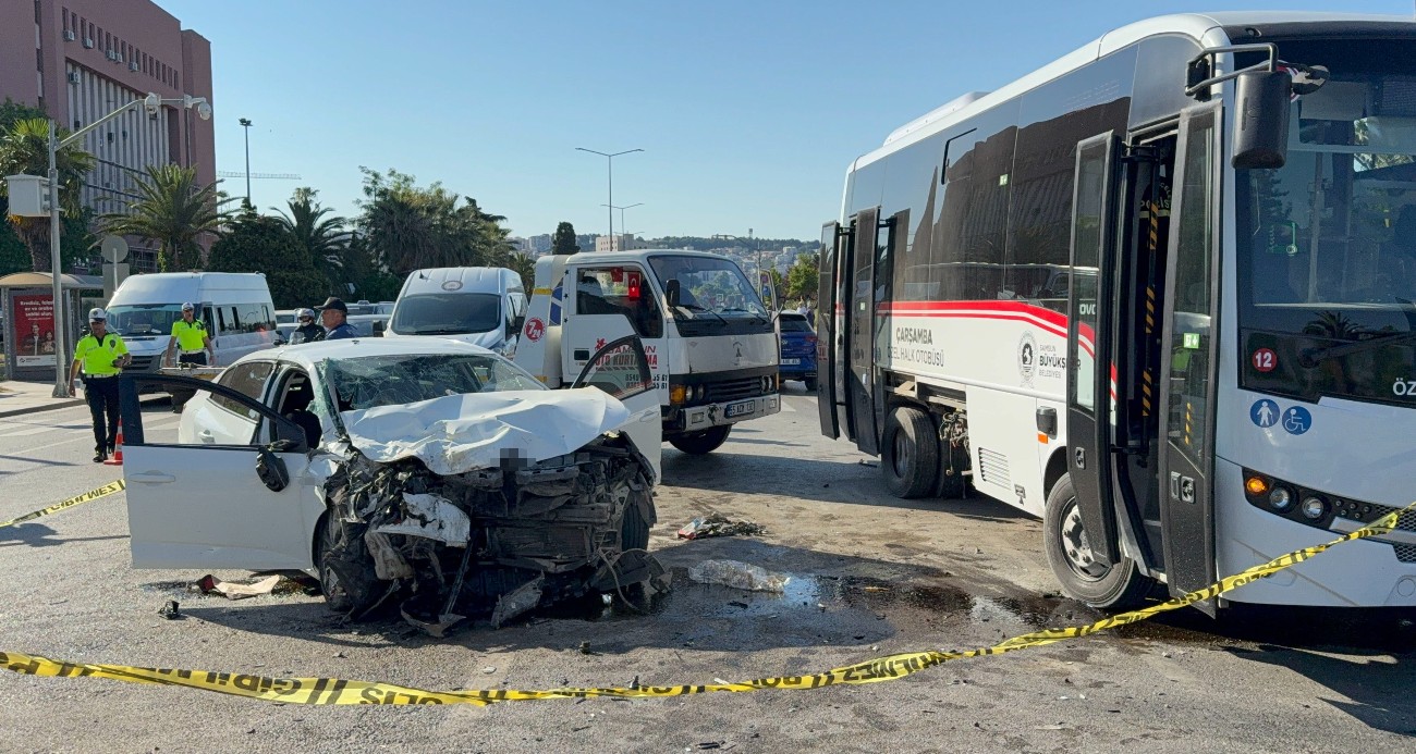 Samsun’da halk otobüsünün karıştığı kazada 1 kişi hayatını kaybetti
