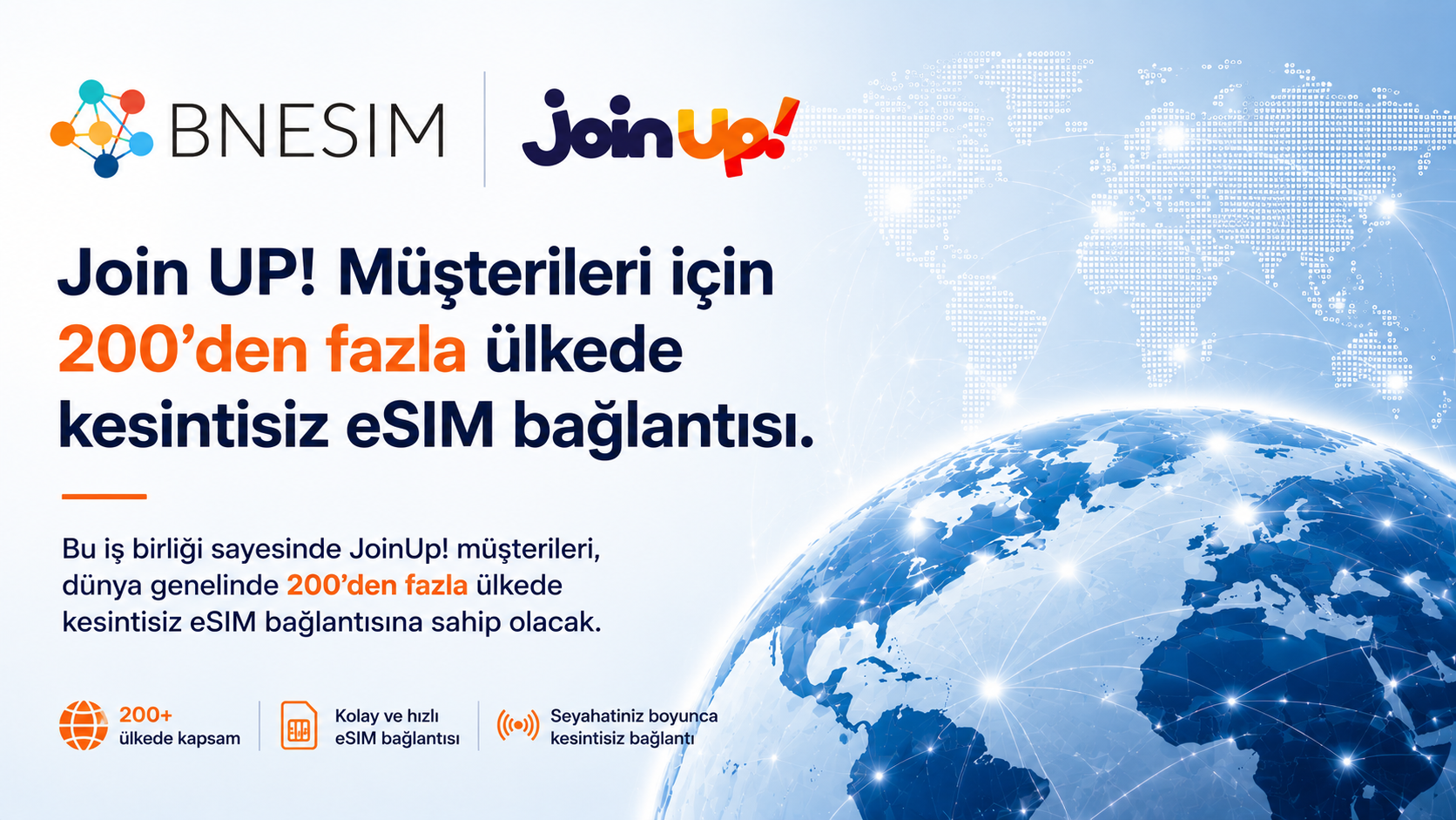 Join UP! & BNESIM : Türkiye’ye Gelen Milyonlarca Turiste Ücretsiz eSIM