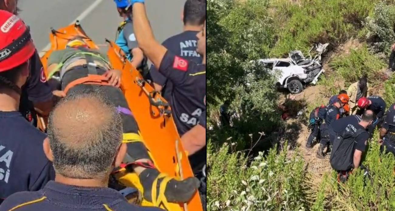 Antalya’da otomobil uçuruma yuvarlandı: 5 ölü, 2 yaralı