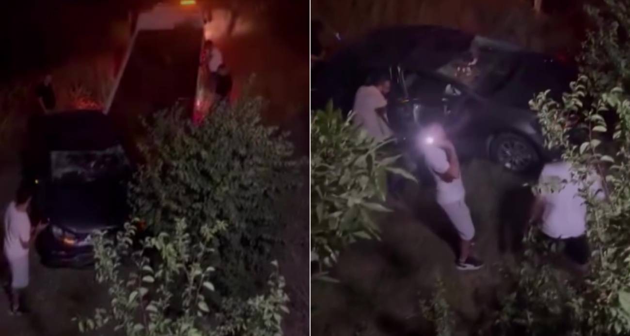 Avcılar’da donanımsız otomobil ile direksiyon çalışan sürücü adayı boş arsaya uçtu: 2 yaralı