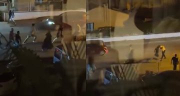 Bursa’da aileler arasında meydan muharebesi kamerada