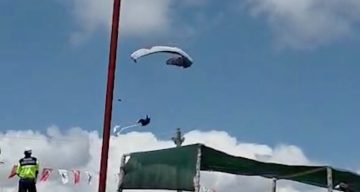 Çorum’da yamaç paraşütü pilotunun düşme anı kamerada