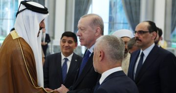 Cumhurbaşkanı Erdoğan, Katar Emiri Al Thani ile bir araya geldi