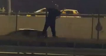 E-5’te tehlikeli anlar: Alkollü olduğu iddia edilen şahıs ortalığı birbirine kattı