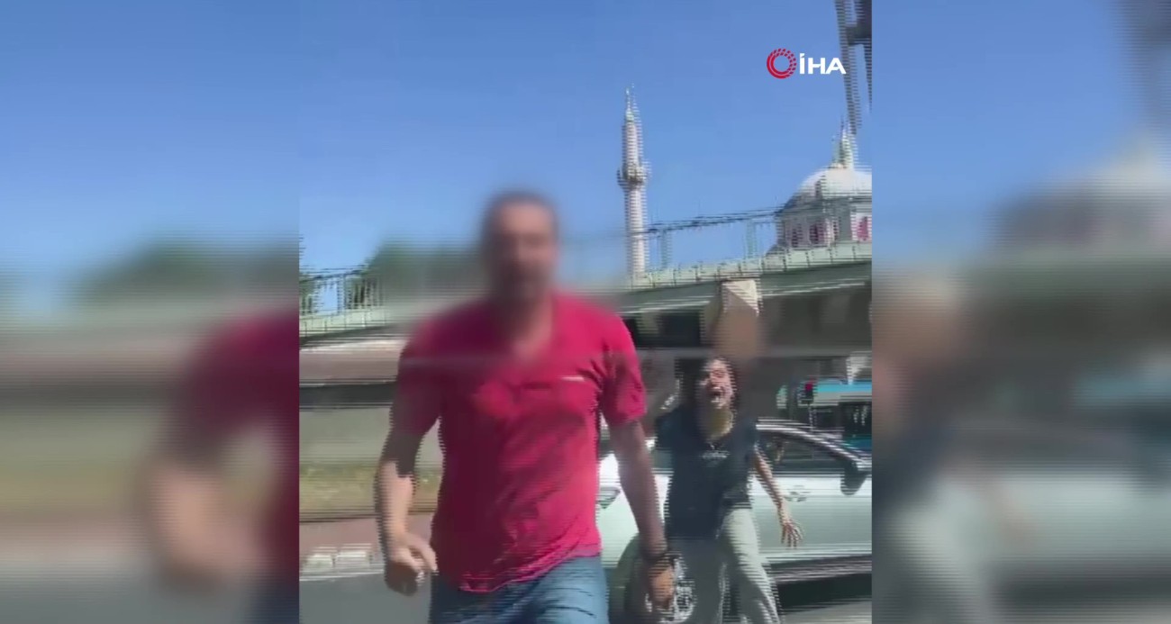 Fatih’te dehşet saçan sürücü, camı yumruklayıp paramparça etti; o anlar kamerada