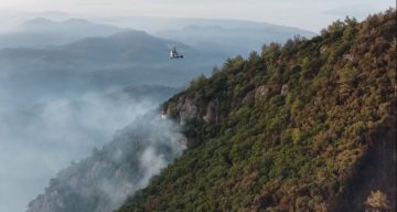Fethiye’de ekiplerin orman yangını ile ilgili mücadelesi sürüyor