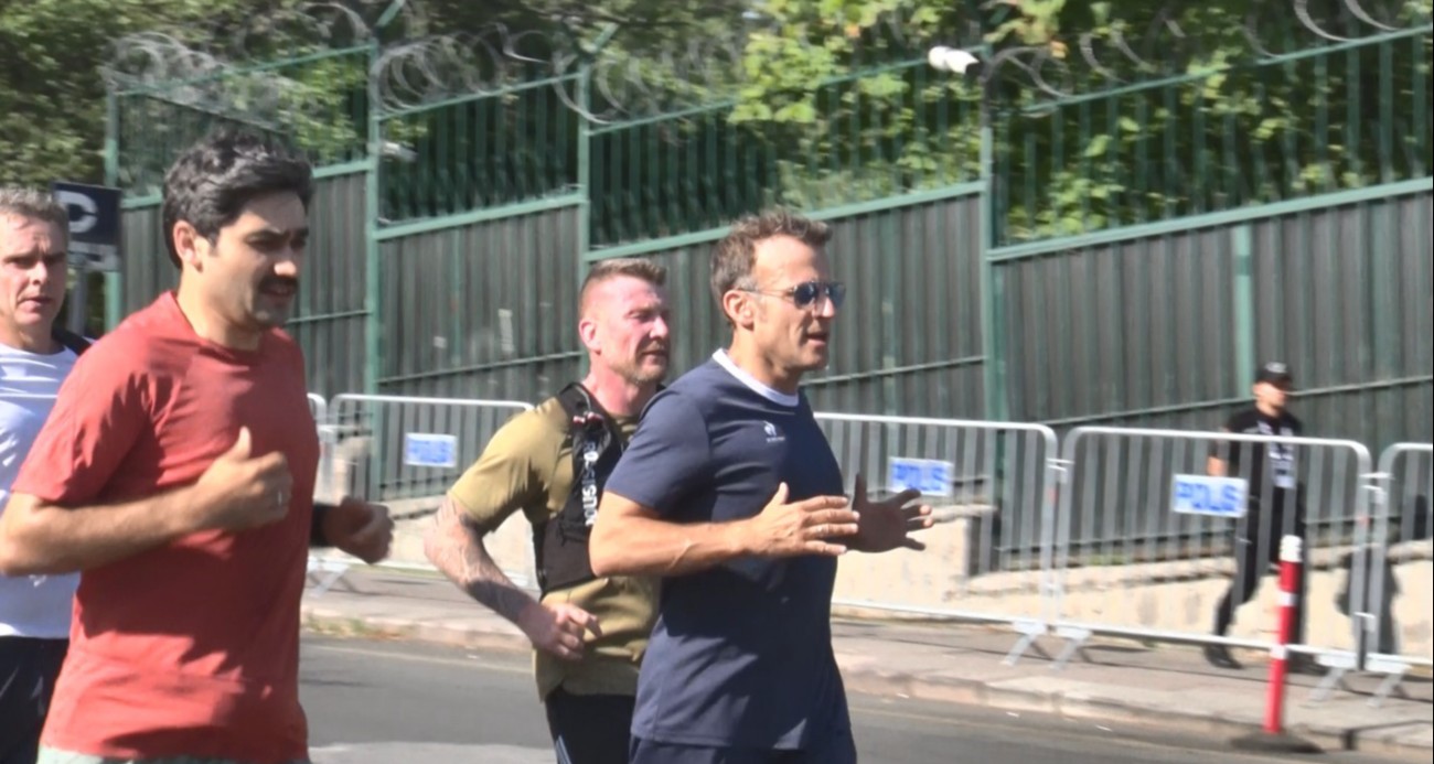 Fransa Cumhurbaşkanı Macron, Ankara’da sabah koşusunu yaptı