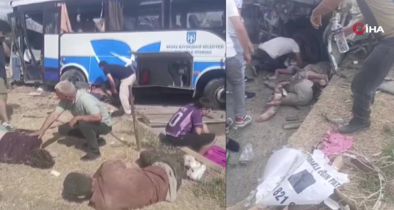 Ankara’da midibüs ile kamyon çarpıştı: 2 ölü, 25 yaralı