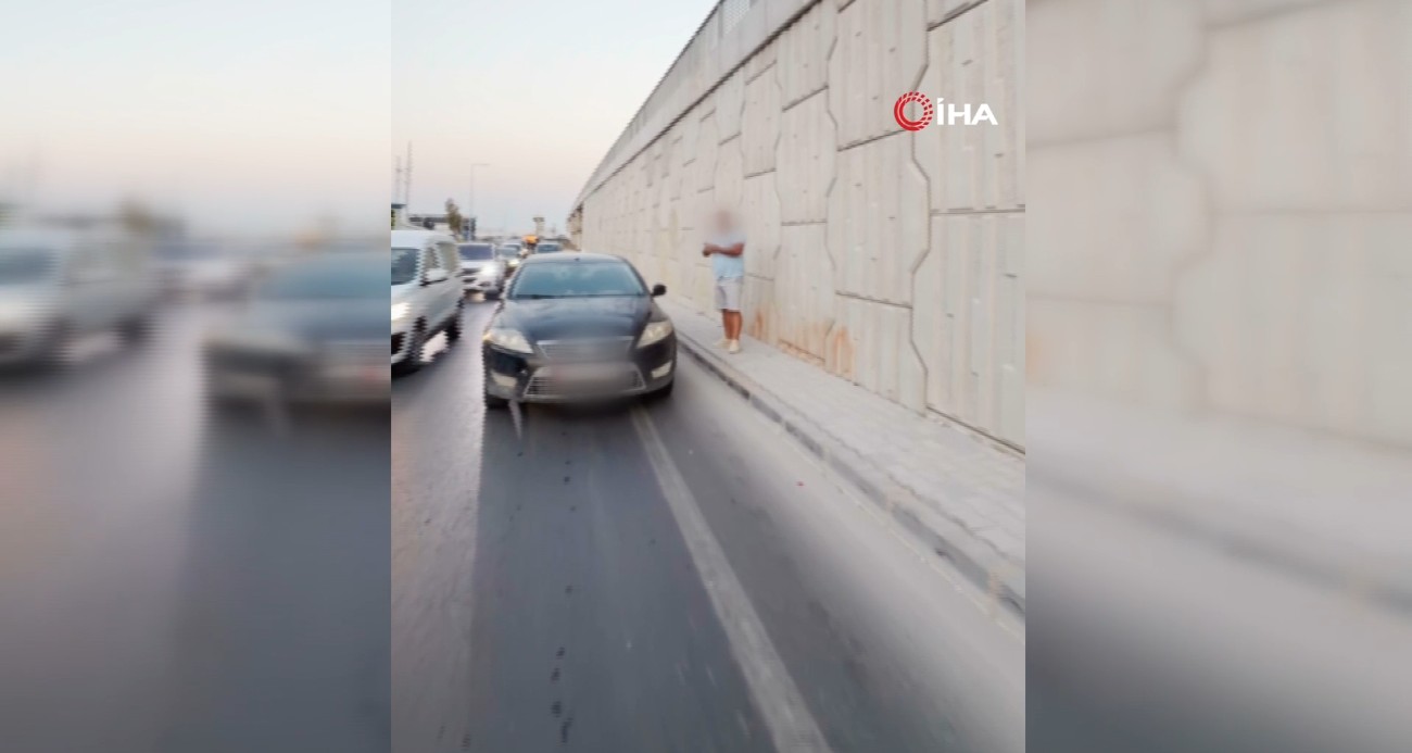 Aracına çarpılacağını anlayarak kaza anını kaydeden sürücü, ‘neyi çekiyon lan’ yanıtını aldı