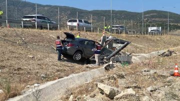 Aydın-Denizli otoyolunda ilginç kaza: Otobanda araç yoldan çıktı, kulübesinde bekleyen bekçi kazada hayatını kaybetti