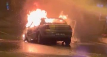 Bolu Dağı Tüneli’nde otomobil alev topuna döndü: Trafik kilitlendi