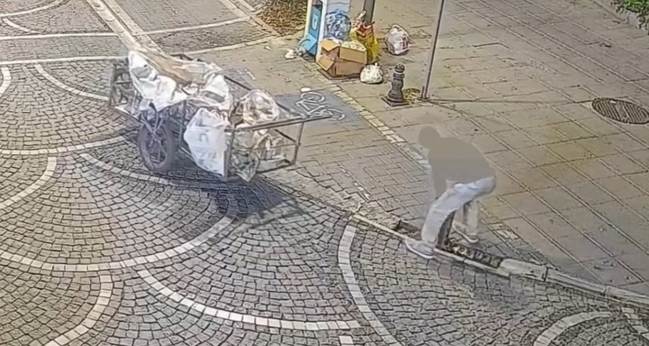 Lüleburgaz’da mazgal hırsızlığı kamerada