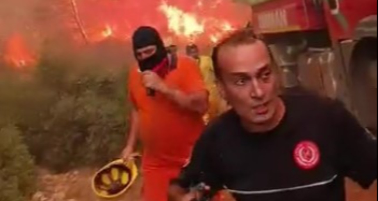 Antalya’da ekipler alevlerin arasında kalmaktan son anda kurtuldu