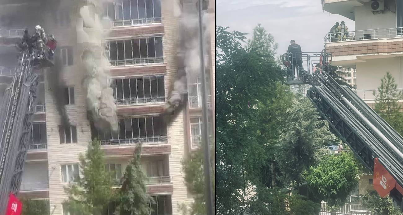 Diyarbakır’da korkutan yangın: Mahsur kalan çocuklar itfaiye merdiveni ile kurtarıldı