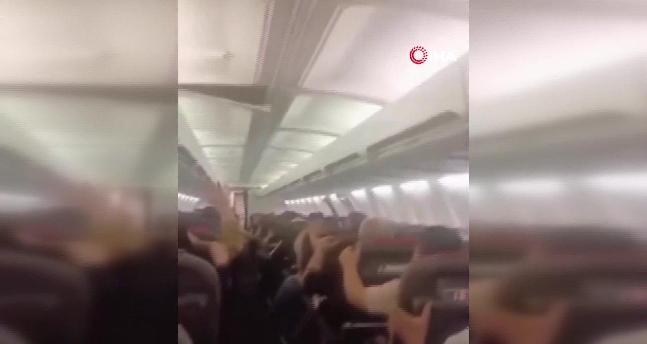 İran’da yolcu uçağında korku dolu anlar: Kabinin tavanı çöktü