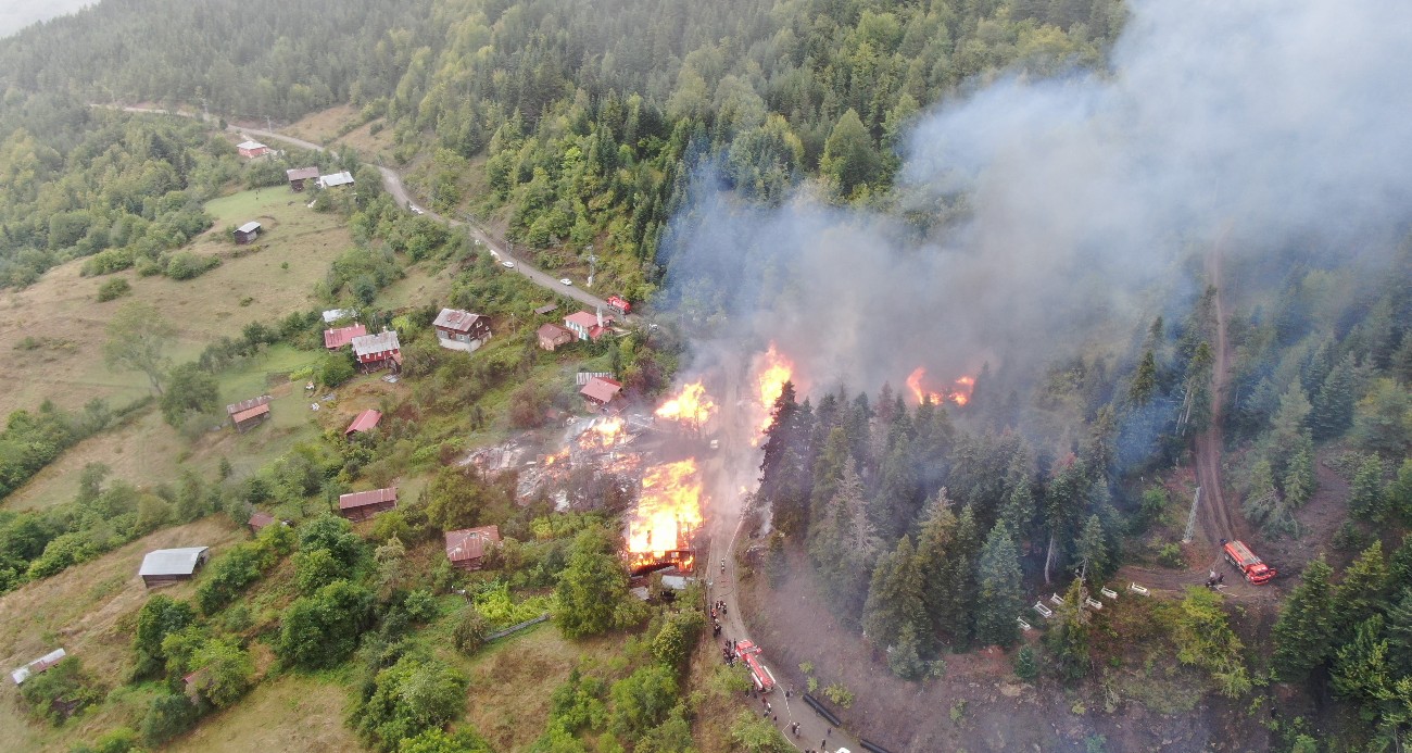 Kastamonu’daki köy yangında 9 ev küle döndü