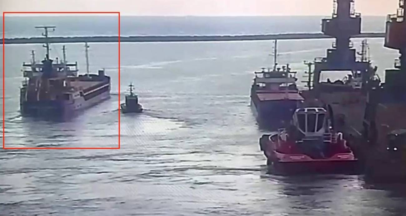 Marmara Denizi’nde batan geminin İskenderun’dan çıkış anı kamerada