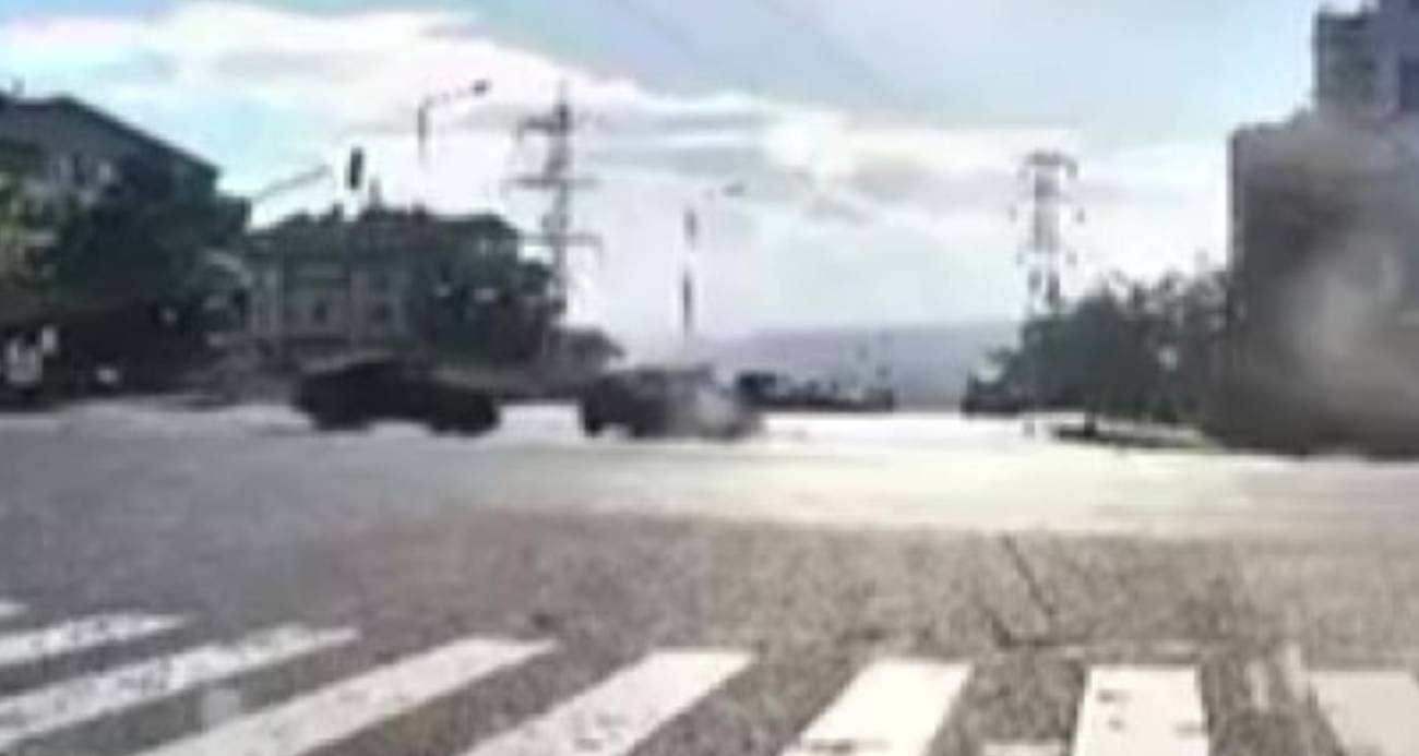 Ankara’da bir kişinin öldüğü motosiklet kazası araç kamerasına yansıdı