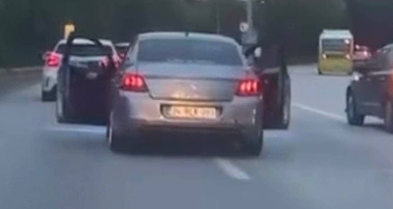 Bursa’da trafikte tehlikeli yolculuk kamerada