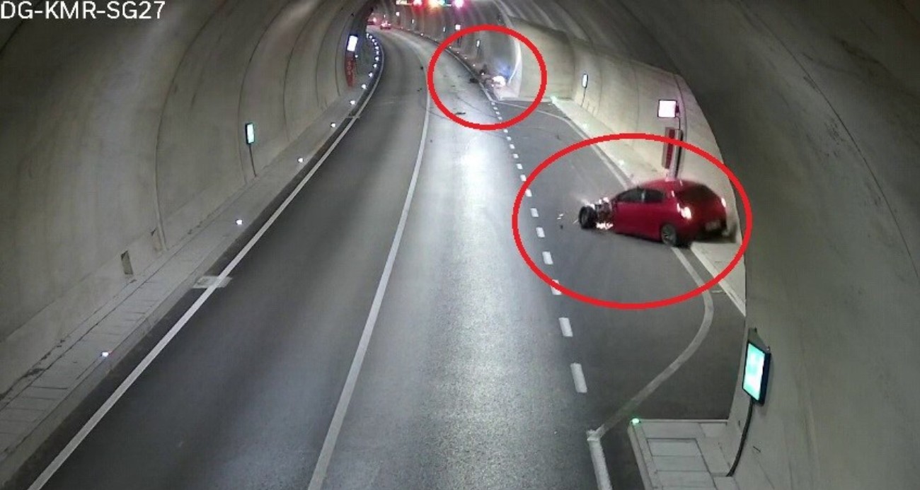Cinayet gibi kaza kamerada…Karşı şeride geçen otomobil motosiklete böyle çarptı: 1 ölü, 1 ağır yaralı