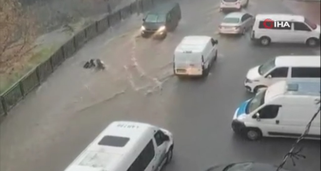 Esenyurt’ta suya kapılan kadın böyle sürüklendi