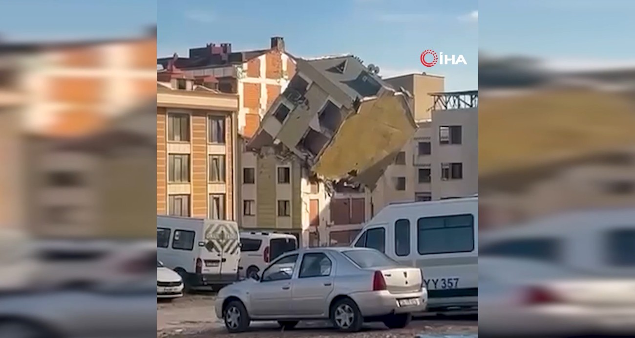 İBB’nin Bayrampaşa’daki kentsel dönüşüm kapsamında başlattığı yıkımda bir bina askıda kaldı