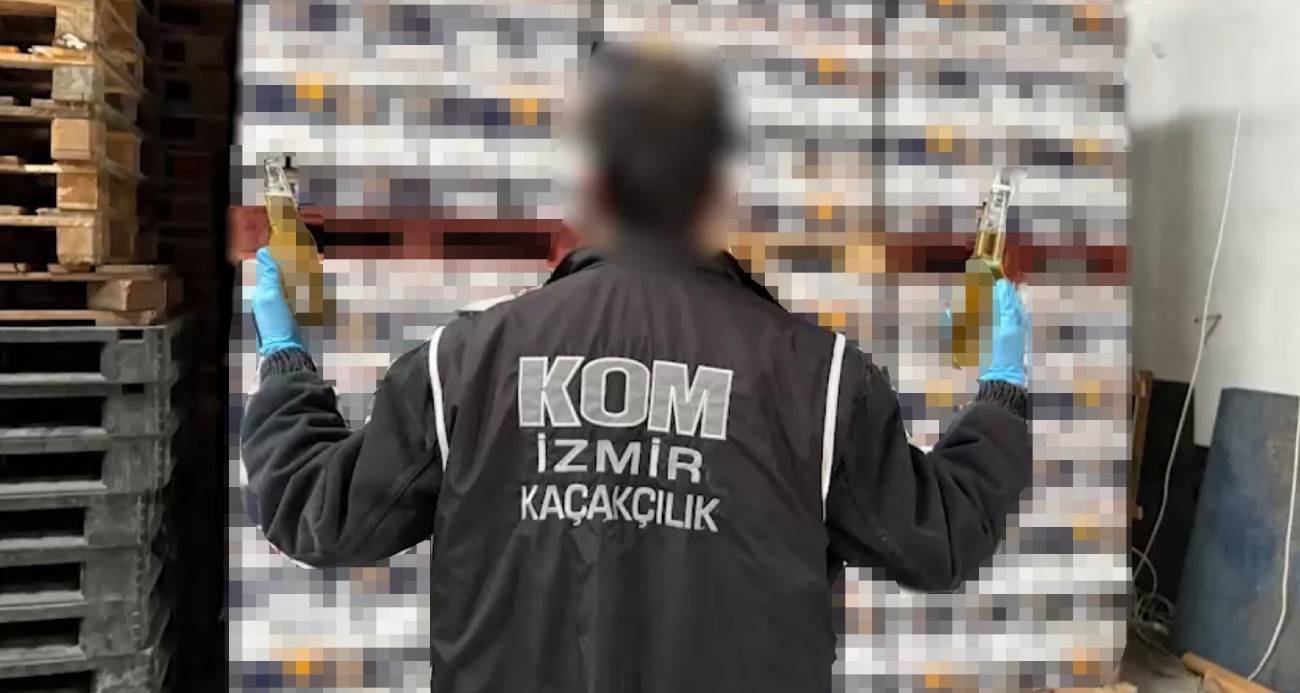 İzmir’de yılın en büyük kaçak içki operasyonu: 3 milyon 800 bin liralık kaçak içki ele geçirildi