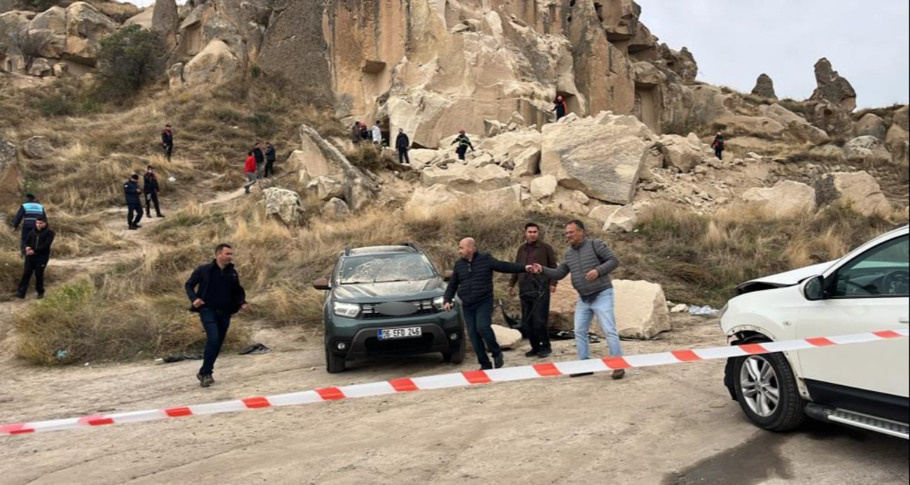 Kapadokya’da peribacası yıkıldı: Ölü ve yaralılar var