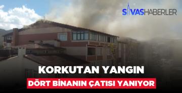 Suşehri’nde Çıkan Yangın Devam Ediyor
